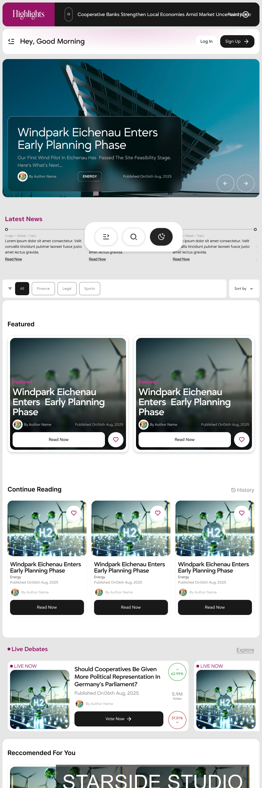 A news Platform for German Cooperatives tablet 1